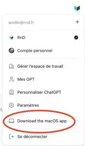 MacOS App pour Chat GPT