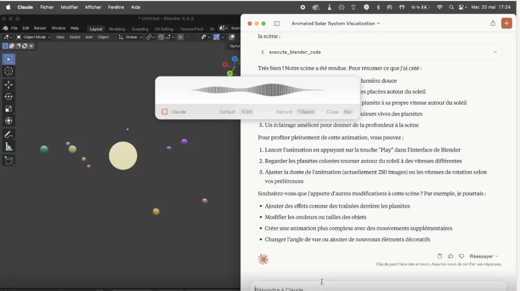 Utilisation de la voix dans Claude 4