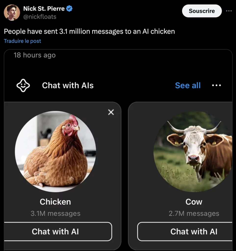 Chat IA avec des animaux