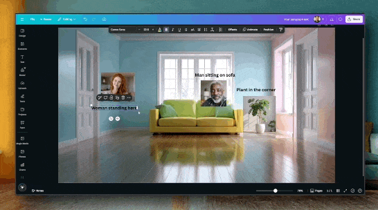 Exemple d'annotation sur une vidéo générée par IA