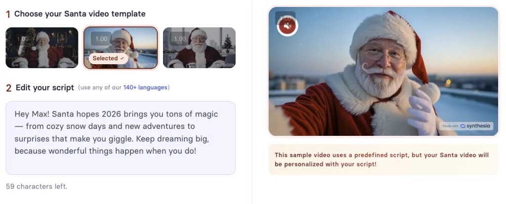 Démonstration de Synthésia créateur d'avatar