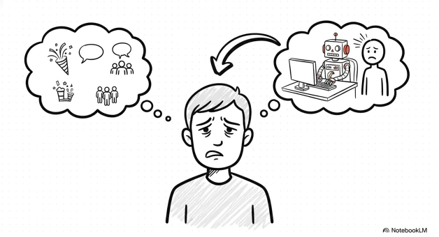 illustration d’un salarié inquiet face à vitesse de l’automatisation par l’IA