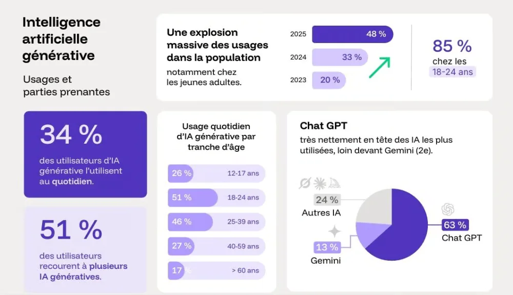 Statistiques démographiques sur l'utilisation de l'IA