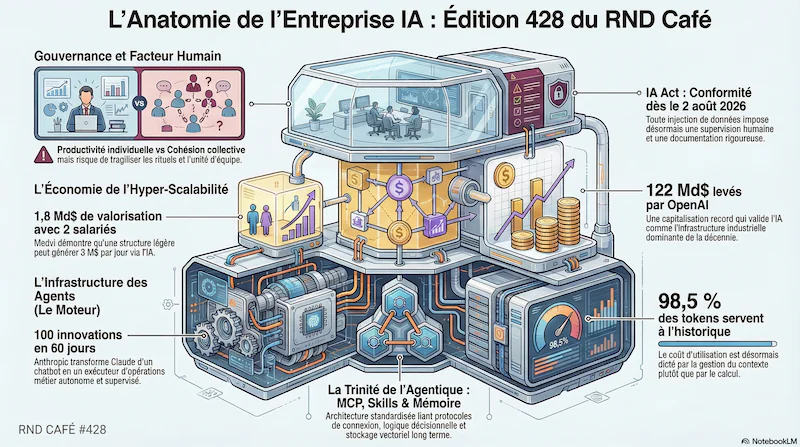 infographie sur l’anatomie de l’entreprise IA