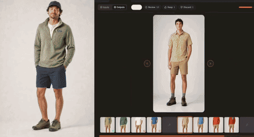 génération industrielle d’images produits par IA avec interface de batch et catalogue automatisé.
