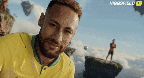 joueur de football en plan rapproché dans une scène spectaculaire générée par IA avec environnement immersif et effets visuels réalistes